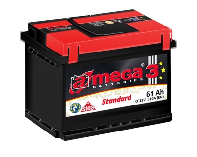 A-mega 3 Standard 61Ah-510Aen (h-175) R+ - фото 1