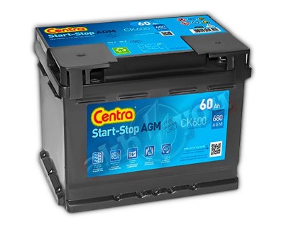 Centra Start-Stop AGM CK600 (6 CT-60) 60Ah-680Aen R+ - фото 1