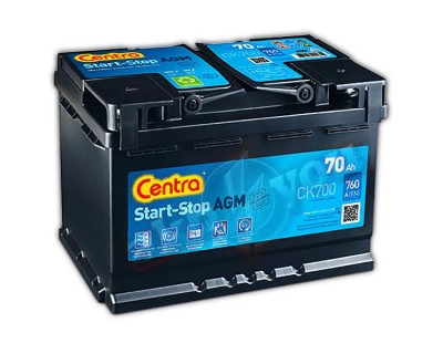 Centra Start-Stop AGM CK700 (6 CT-70) 70Ah-760Aen R+ - фото 1