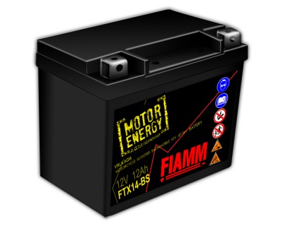 Fiamm Motor Energy AGM Technology FTX14-BS 7904489 12V 12Ah L+ - фото 1