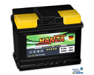 Hanza Platinum (6 CT-61) 61Ah-620Aen R+ (h-175) - фото 1